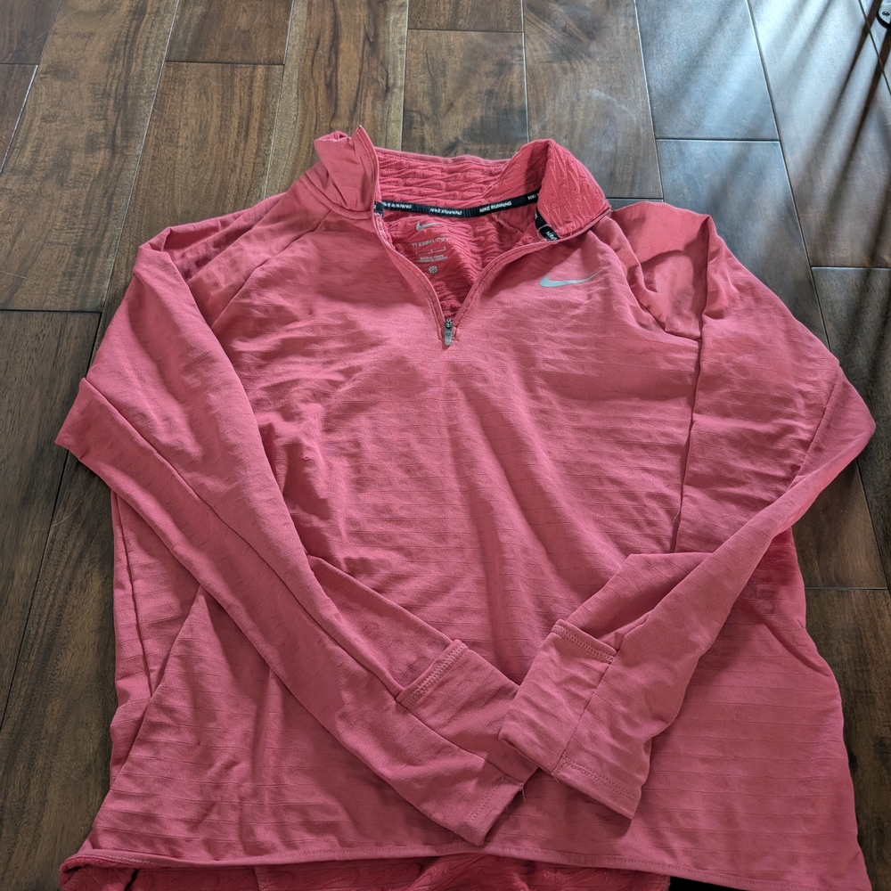 Nike Coral Quarter-Zip Top